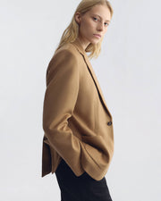 SOLVEIG WOOL BOYFRIEND BLAZER IN CAMEL