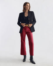 CROPPED CORETTE CORDUROY PANT IN RHUBARB