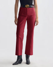 CROPPED CORETTE CORDUROY PANT IN RHUBARB