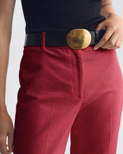 CROPPED CORETTE CORDUROY PANT IN RHUBARB