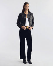 KITRA LEATHER JACKET IN BLACK