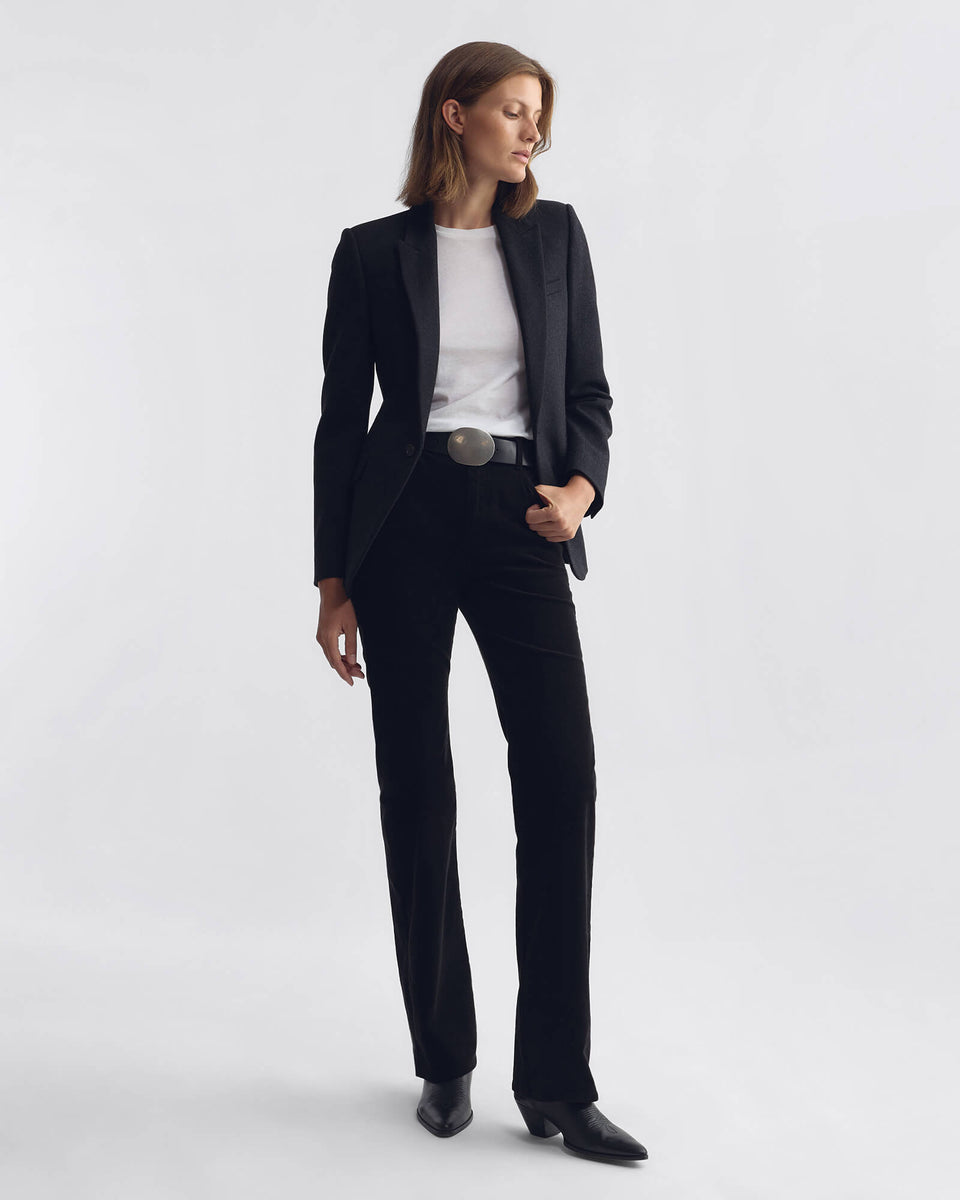 JOAN CORDUROY PANT IN JET BLACK