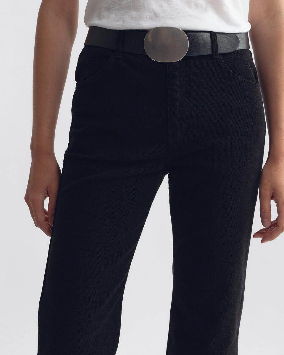JOAN CORDUROY PANT IN JET BLACK