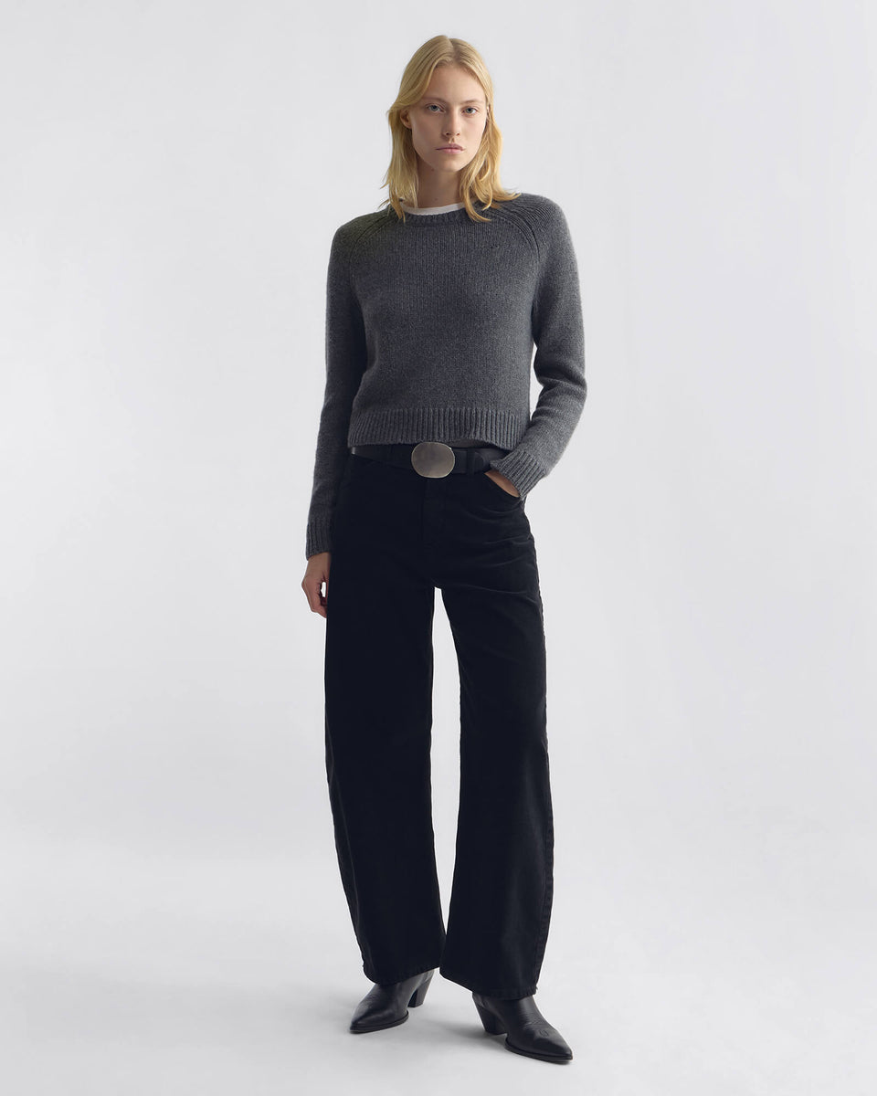 TRIBECA CORDUROY PANT IN JET BLACK