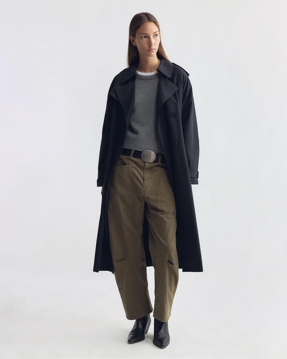 SHON COTTON PANT IN VINTAGE WASHED - ARTICHOKE