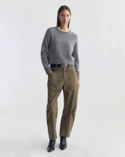 SHON COTTON PANT IN VINTAGE WASHED - ARTICHOKE