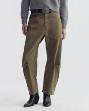 SHON COTTON PANT IN VINTAGE WASHED - ARTICHOKE