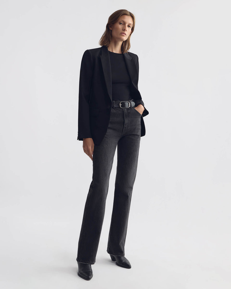 Mariela Tee | Women's Black Cotton T-Shirt | Nili Lotan