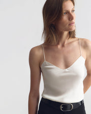 ISABELLA SILK CAMI IN IVORY