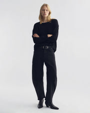 SHON COTTON PANT IN JET BLACK