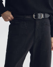 SHON COTTON PANT IN JET BLACK
