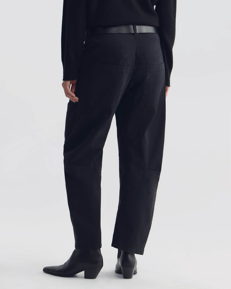 SHON COTTON PANT IN JET BLACK