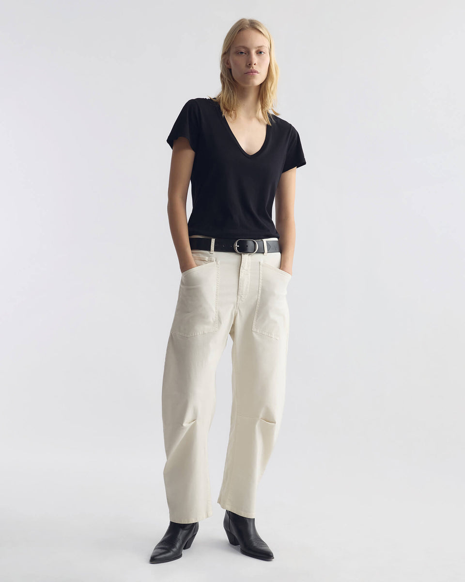 SHON COTTON PANT IN WHITE