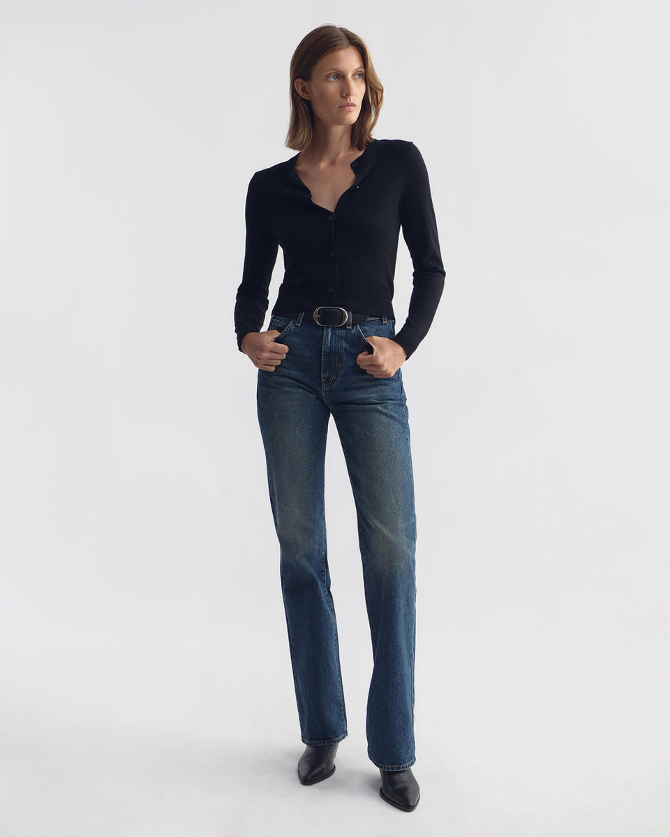MARCH CASHMERE CARDIGAN IN BLACK