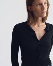 MARCH CASHMERE CARDIGAN IN BLACK