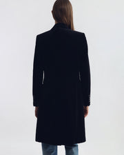 MOSELLE DOUBLE BREASTED VELVET JACKET IN BLACK