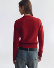 CHARMAINE CASHMERE CARDIGAN IN CRIMSON RED