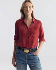 GAIA SILK SHIRT IN ASCOT DOT