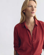 GAIA SILK SHIRT IN ASCOT DOT