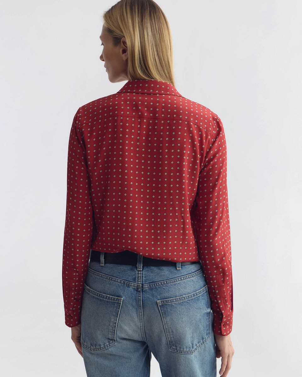 GAIA SILK SHIRT IN ASCOT DOT