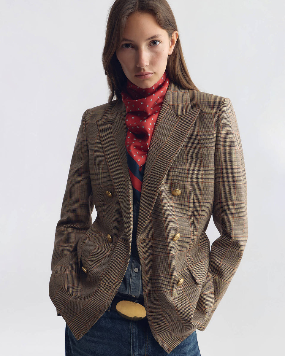 SILK TWILL SCARF IN ASCOT DOT