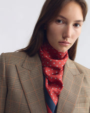 SILK TWILL SCARF IN ASCOT DOT