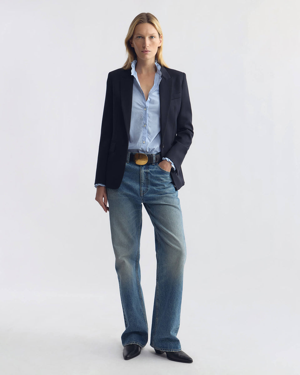 ELIO COTTON SHIRT IN LIGHT BLUE