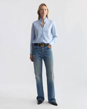 ELIO COTTON SHIRT IN LIGHT BLUE