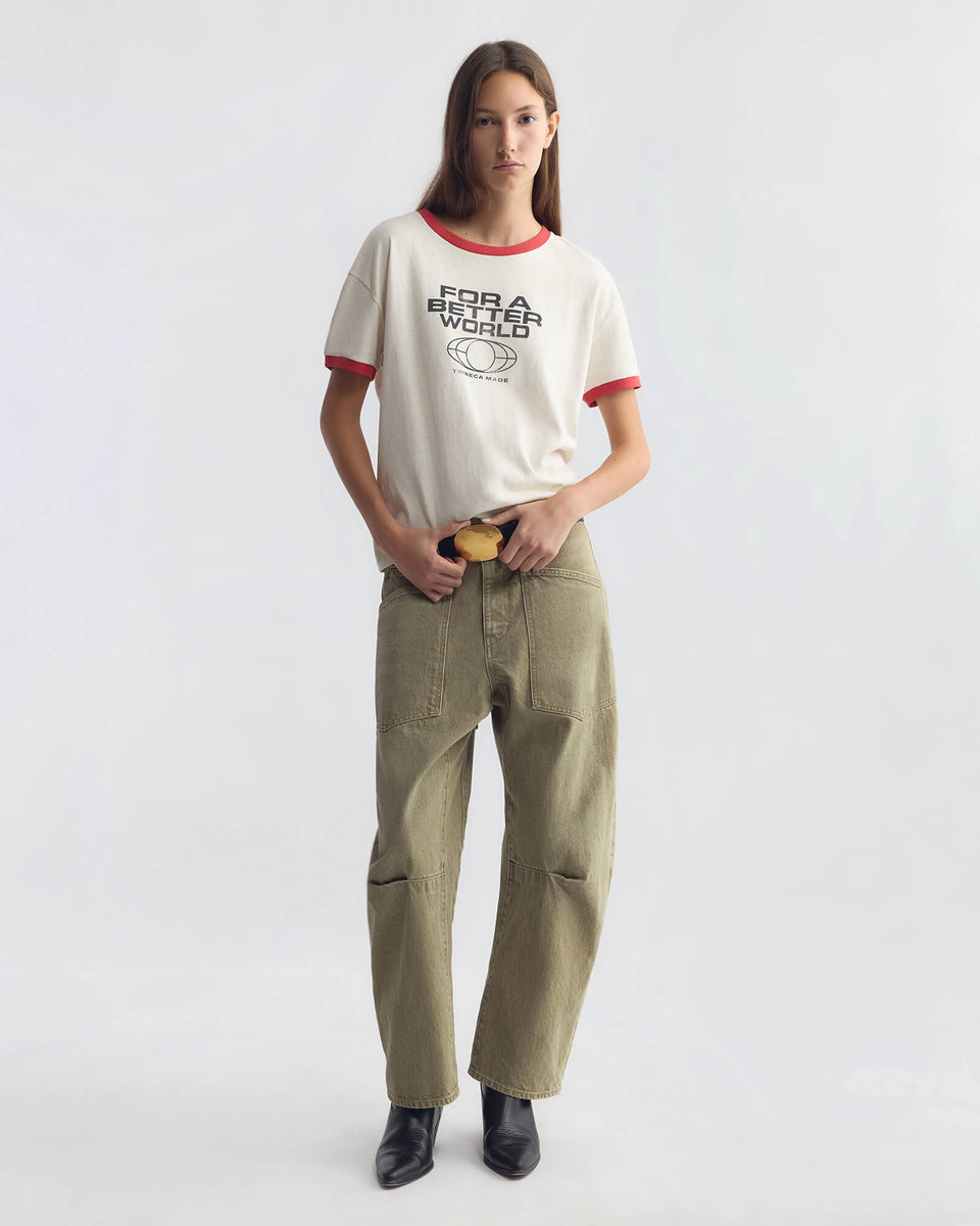SHON JEAN IN VINTAGE OLIVE WASH