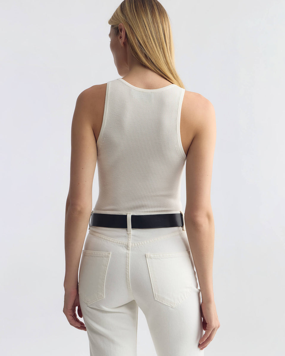 LOTTIE WOOL TANK IN IVORY