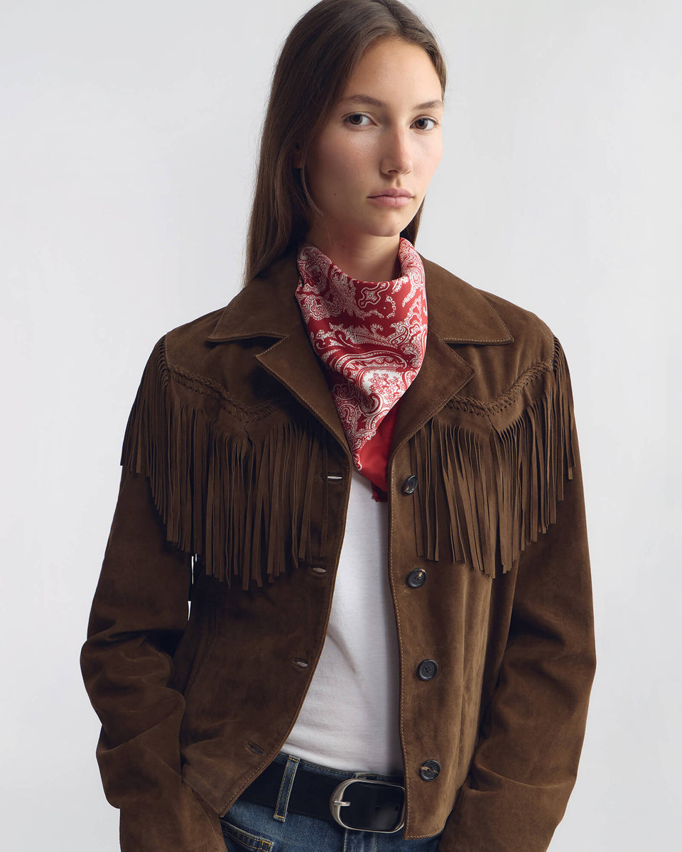 BANDANA SILK TWILL SCARF IN GARNET/ STONE