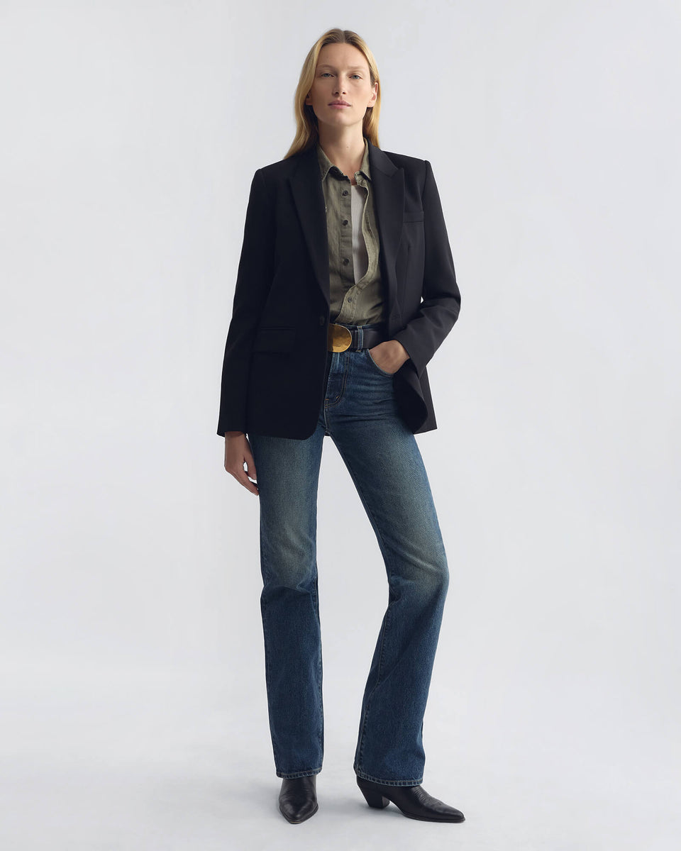 ESTELL DENIM SHIRT IN JUNIPER WASH