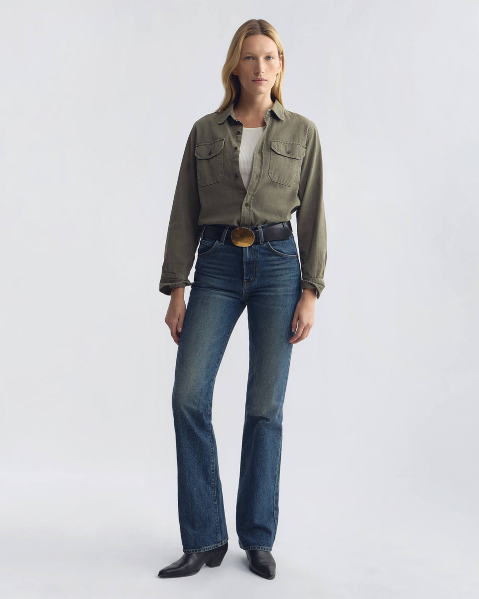 ESTELL DENIM SHIRT IN JUNIPER WASH