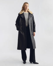 REGIS WOOL SWEATER IN IVORY/DARK NAVY STRIPE