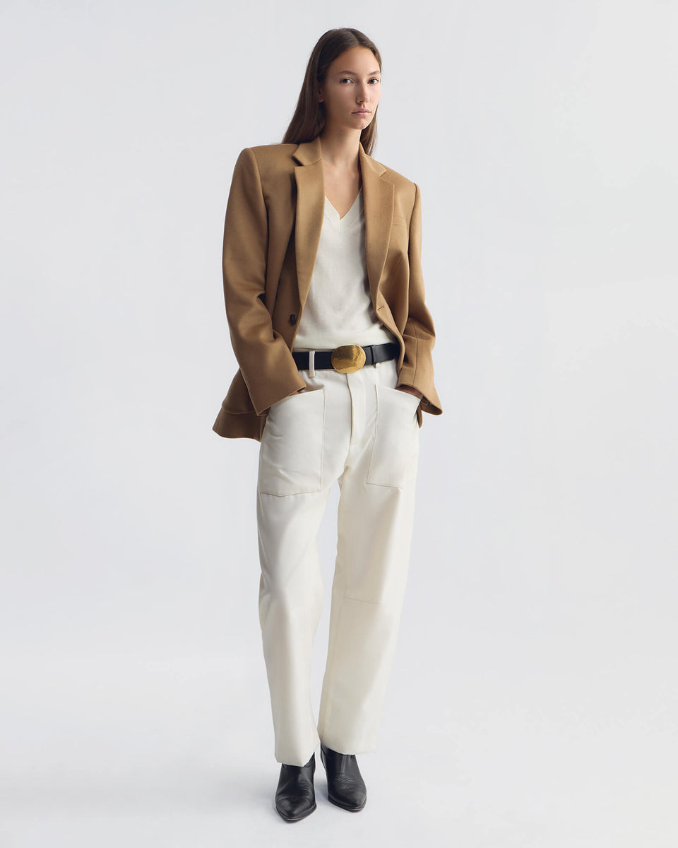 ASHTON WOOL SWEATER IN IVORY
