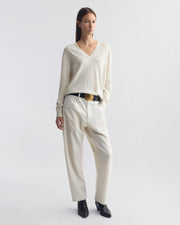 ASHTON WOOL SWEATER IN IVORY