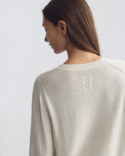 ASHTON WOOL SWEATER IN IVORY