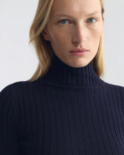 YOLANDA WOOL SWEATER IN DARK NAVY