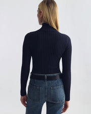 YOLANDA WOOL SWEATER IN DARK NAVY
