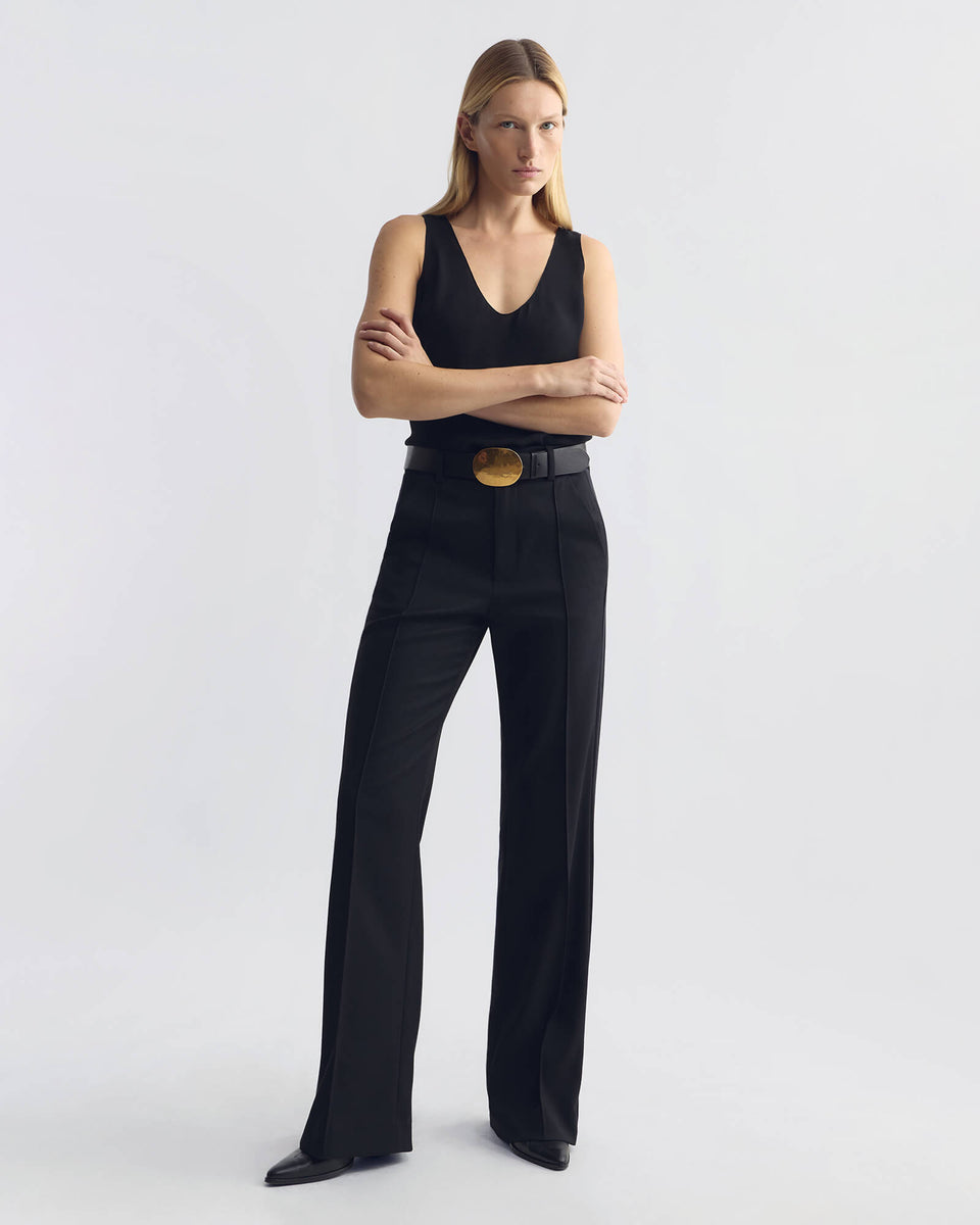 ETOILE WOOL TUXEDO PANT IN BLACK