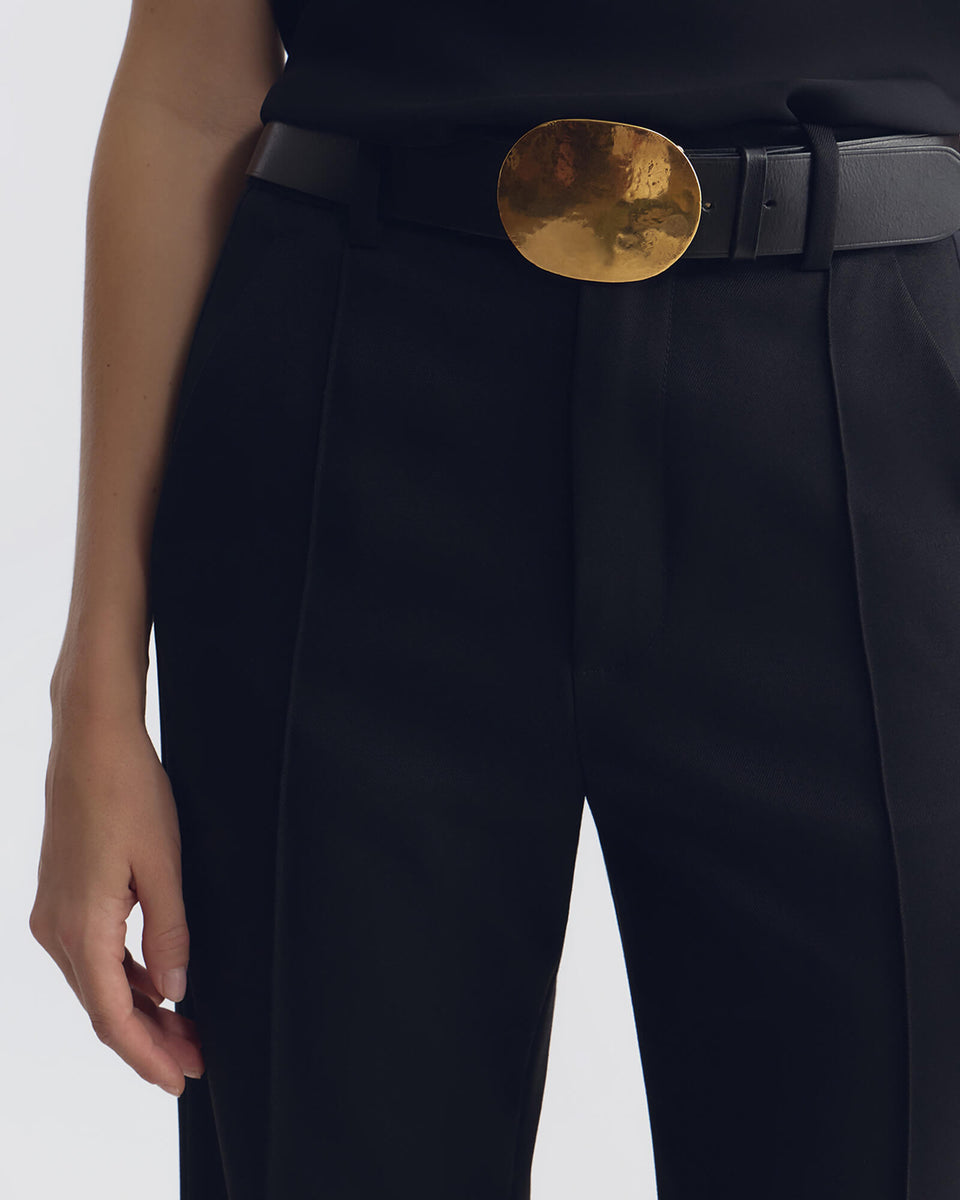 ETOILE WOOL TUXEDO PANT IN BLACK