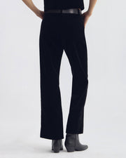 CROPPED CORETTE VELVET PANT IN BLACK