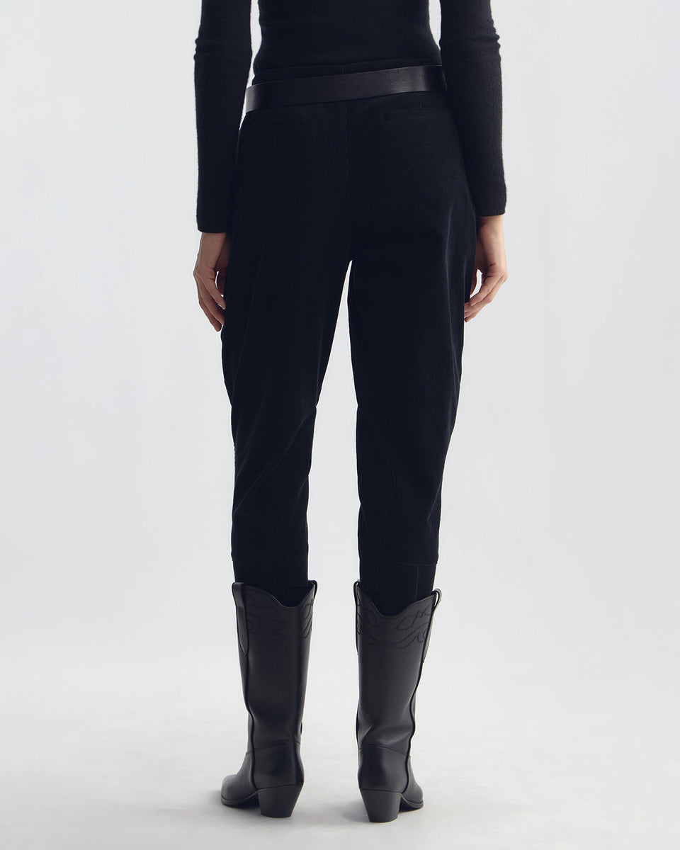 AYMON CORDUROY RIDING PANT IN BLACK