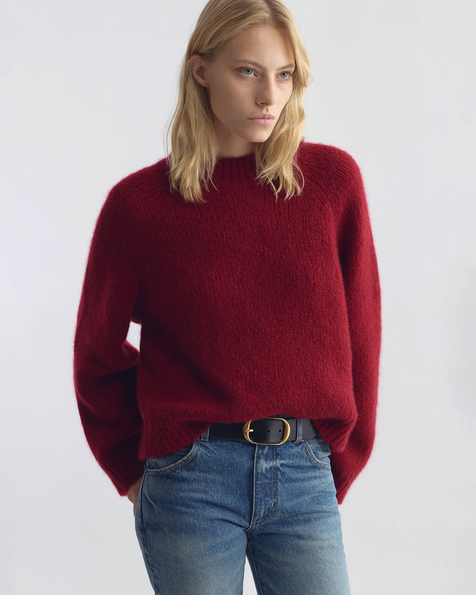 TOMASO SWEATER IN CRIMSON RED