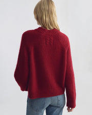 TOMASO SWEATER IN CRIMSON RED