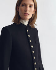 STETSON MILITARY WOOL COAT IN BLACK