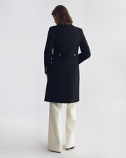 STETSON MILITARY WOOL COAT IN BLACK