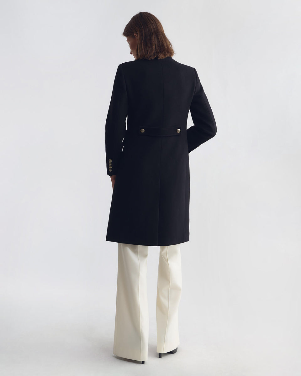 STETSON MILITARY WOOL COAT IN BLACK