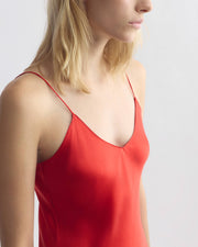 CAMI SILK GOWN IN RED