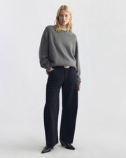 TRISHA SWEATER IN CHARCOAL HEATHER